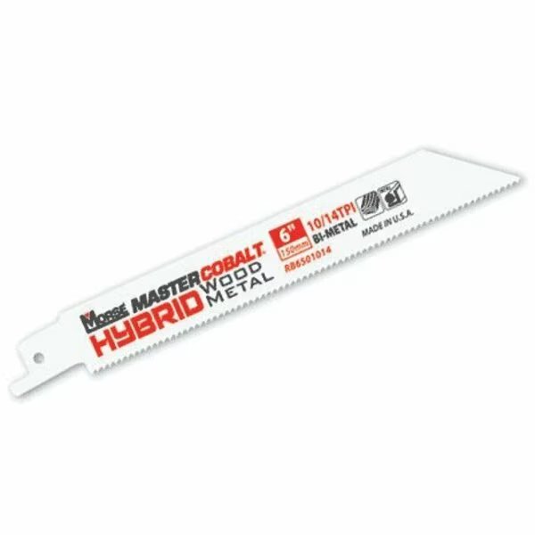 Master Cobalt Reciprocating Saw Blade, 12 in L, 3/4 in W, 0.05 in Thickness, 10/14 TPI, Bi-Metal Cut, Morse, Mfr#: RB12501014T05